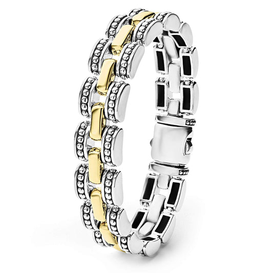 High Bar Collection Designed, other Bracelet (No Stones) in Sterling Silver - 18 Karat White - Yellow