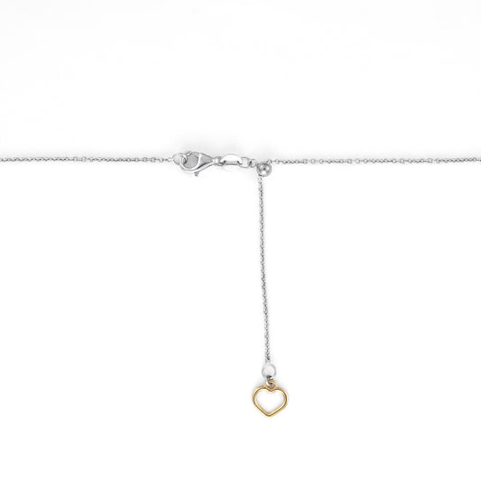Yerushalmi Brothers Natural Diamond Necklace in 18 Karat White Yellow Gold with 0.25ctw Yellow Cushion Diamond