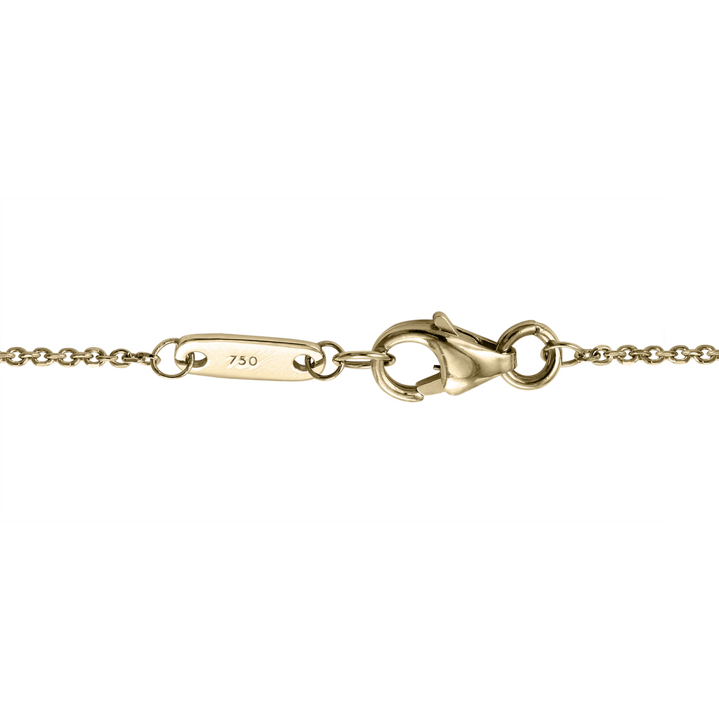 18K yellow gold diamond necklace clasp.