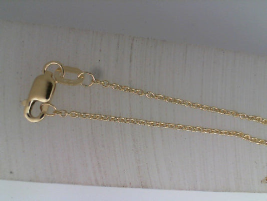 Cable Necklace (No Stones) in 14 Karat Yellow
