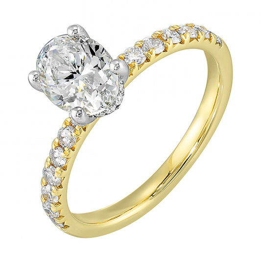 Natural Diamond Semi-Mount Engagement Ring