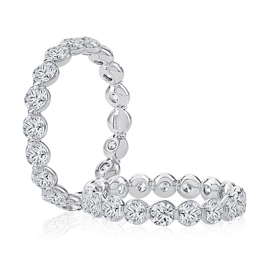 A. Jaffe Natural Diamond Eternity Wedding Band in 14 Karat White Gold with 2.40ctw G SI1-SI2 Round Diamonds