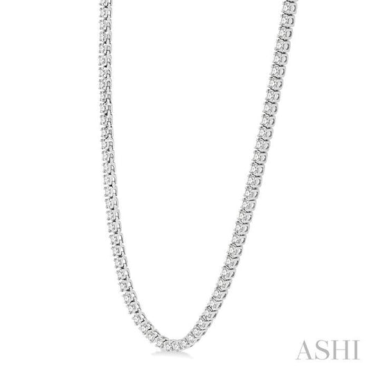 ReMARKable Designs Diamond Tennis Necklace in White Gold, Available in 3 ctw to 15 ctw