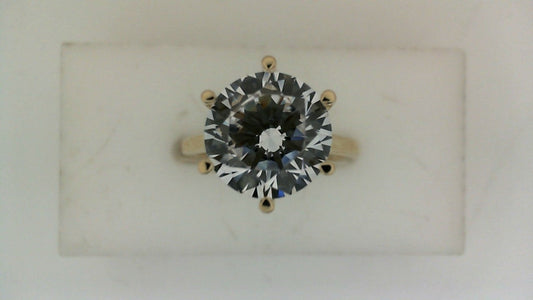 A. Jaffe Three Stone Natural Diamond Semi-Mount Engagement Ring in 14 Karat Yellow Gold