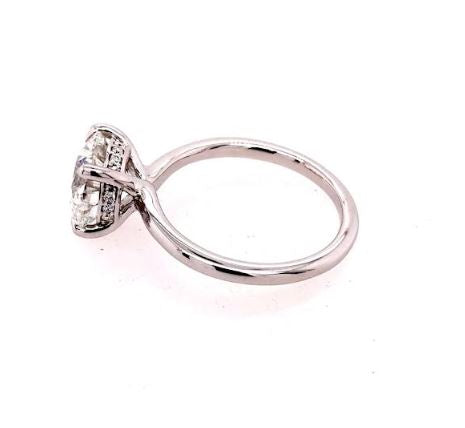 14K white gold solitaire engagement ring.