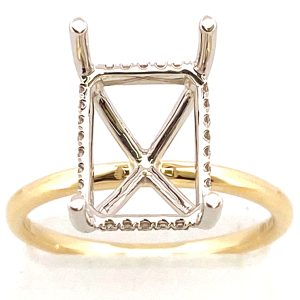 Natural Diamond Semi-Mount Engagement Ring