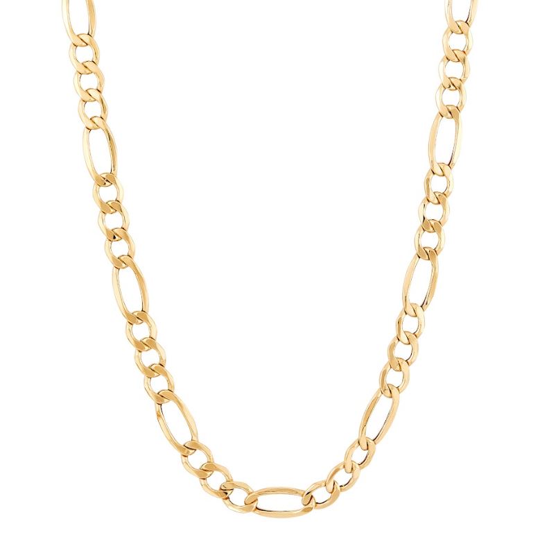 14K Yellow Gold Figaro Chain Necklace