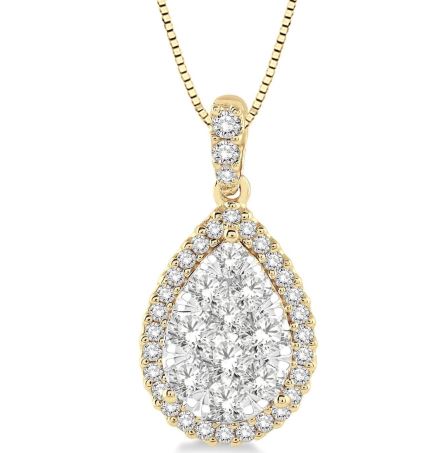 ReMARKable Designs Natural Diamond Necklace in 14 Karat Yellow Gold with 0.50ctw Round Diamonds