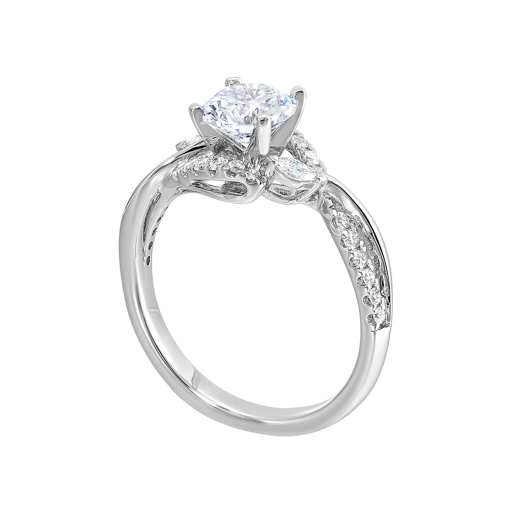 14K white gold diamond engagement ring.