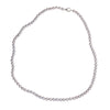 Pearl Strand Color Gemstone Necklace in Sterling Silver White Freshwater Pearl