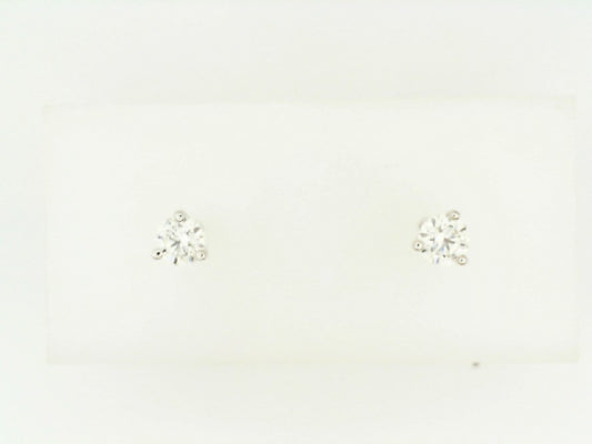 Startimer Collection Natural Diamond Studs in 18 Karat White with 0.63ctw Round Diamonds