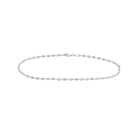 18" Cable Link 1.2mm Chain in 14 Karat White