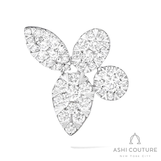 ReMARKable Designs Diamonds, LLC Lovebright Collection Stud Natural Diamond Earrings in 18 Karat White with 1.25ctw Round Diamonds, Friction Back