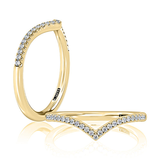 A. Jaffe Natural Diamond Contour Ladies Wedding Ba