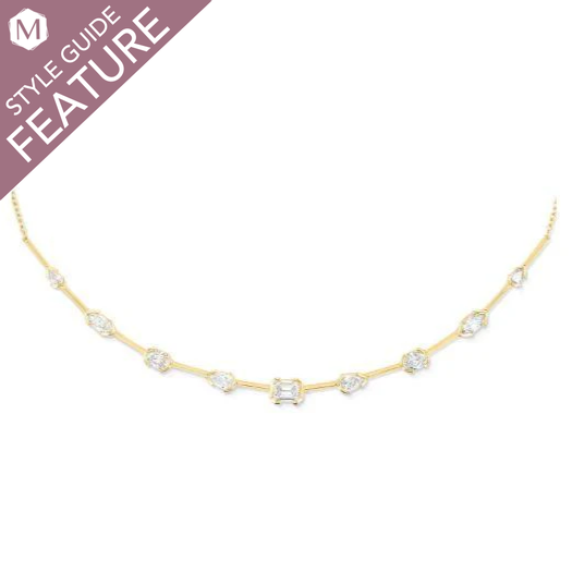 ReMARKable Designs Fancy Link Natural Diamond Necklace in 18 Karat Yellow Gold with 2.65ctw Round Diamonds, Omega Cuff Chain, Lobster Claw Clasp