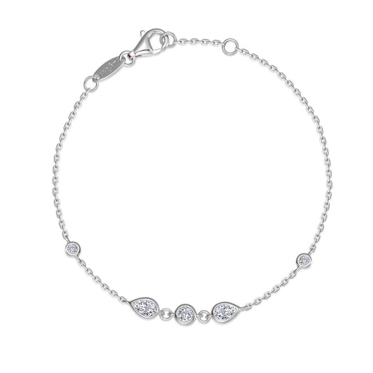 Lafonn Station Simulated Diamond Bracelet in Sterling Silver 0.57ctw