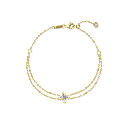 Station Simulated Diamond Bracelet in Sterling Silver