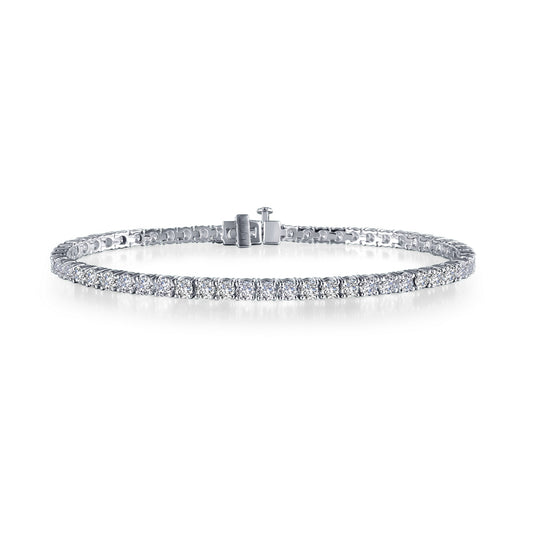 Tennis Simulated Diamond Bracelet in Platinum Bonded Sterling Silver 3.50ctw
