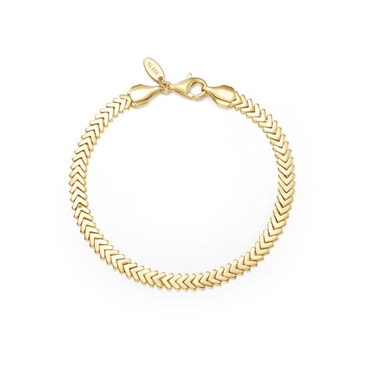 Lafonn Herringbone Chain in Sterling Silver Yellow