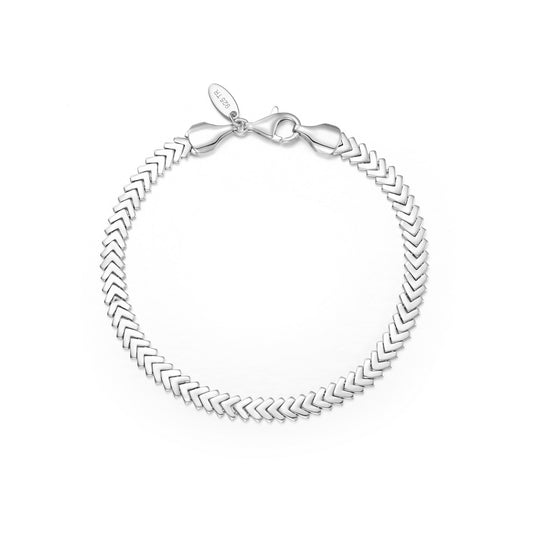 7" Chain in Sterling Silver White
