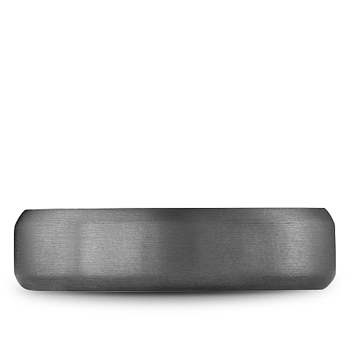 Tantalum white-grey carved band, satin finish.