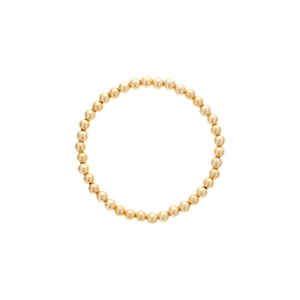 Gold-filled yellow stretch bracelet, no stones.