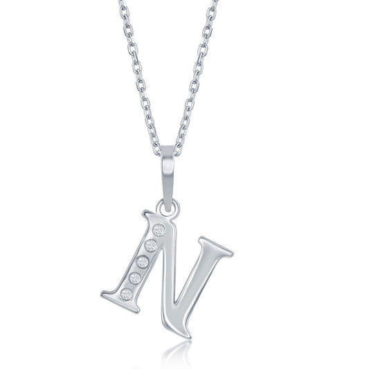 ReMARKable Designs Earth Mined Diamond Necklace in Sterling Silver with 0.03ctw Round Diamonds