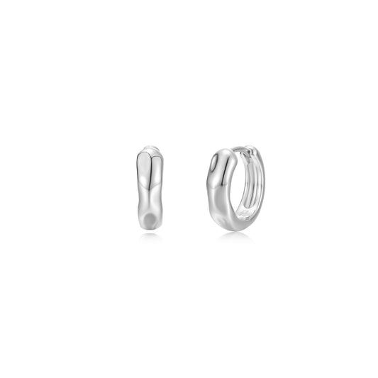 Lafonn Small Hoop Earrings (No Stones) in Platinum Bonded Sterling Silver
