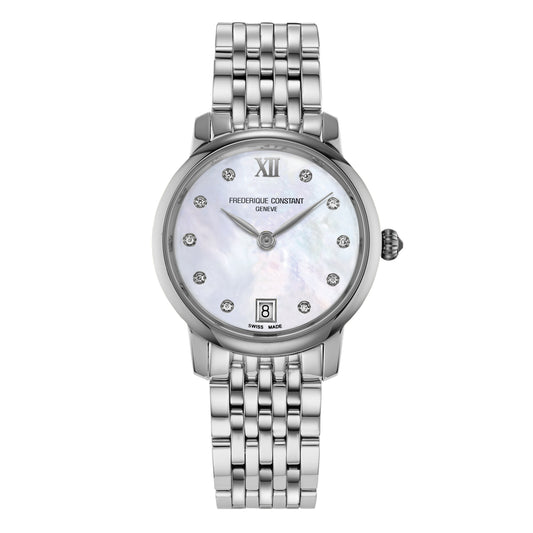 Frederique Constant Slimline Ladies Timepiece with 0.05ctw Round Diamonds FC-220MPWD1S26B