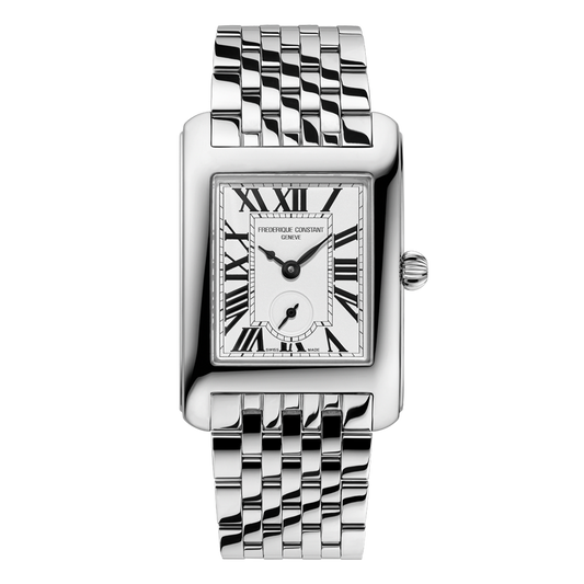 Frederique Constant Ladies Classics Quartz Timepiece FC-235S2C6B with 36mm Case, White Dial, Sapphire Crystal, 3ATM Water Resistance