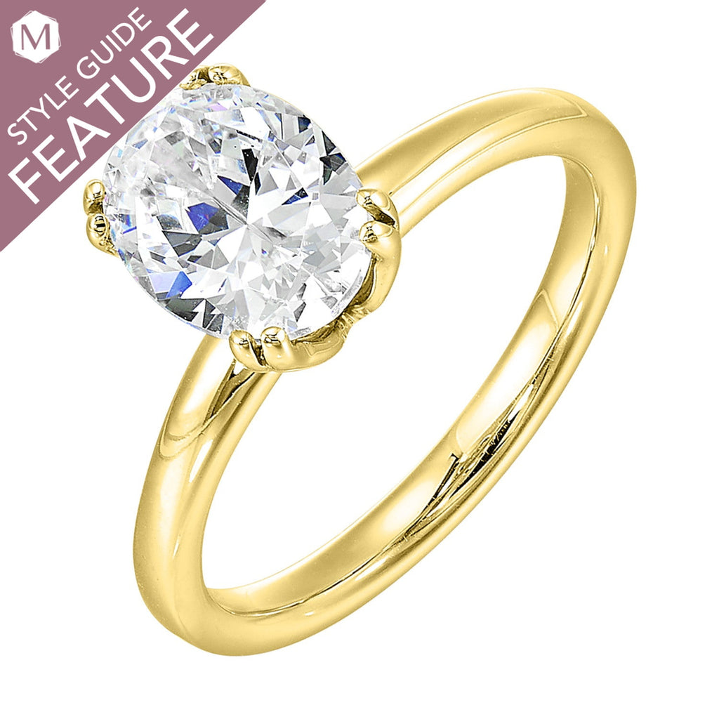 14K yellow gold ring with natural diamond.
