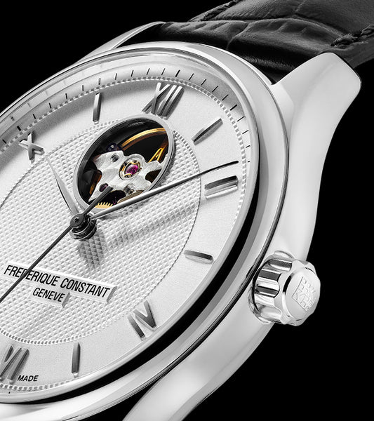 Frederique Constant Men's Automatic Timepiece with 40mm Case, White Dial, Sapphire Crystal, 5ATM Water Resistance