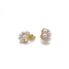 ReMARKable Estate Natural Diamond Earrings in 14 Karat Yellow Gold with Akoya Pearls