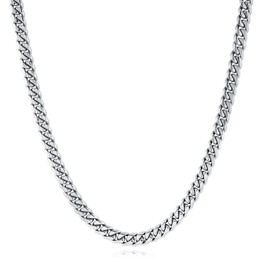 Stainless steel curb chain, black matte finish.