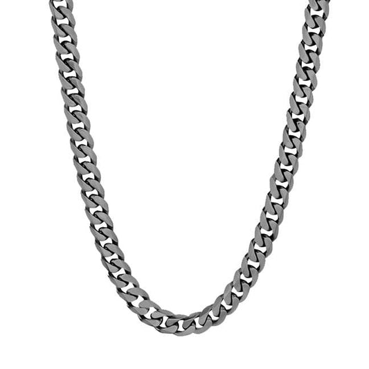 Black matte stainless steel curb chain.