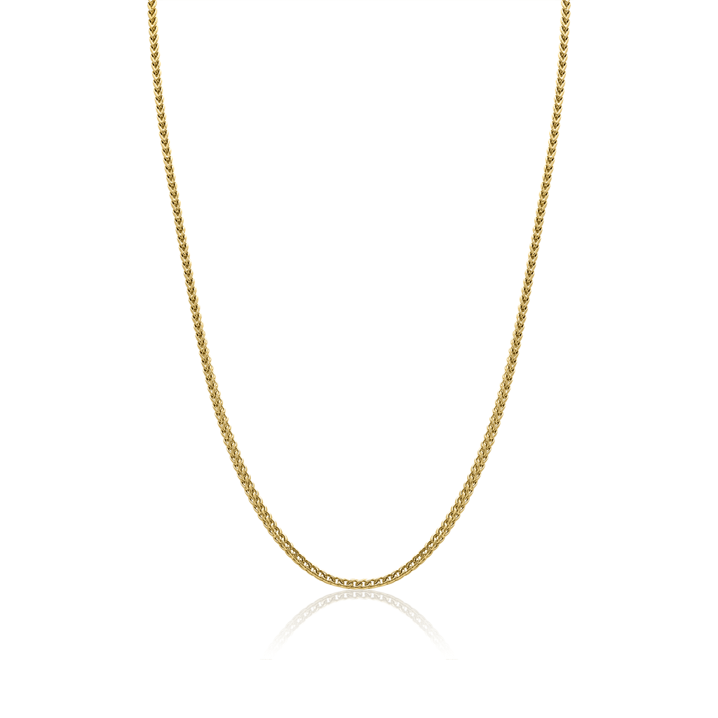 Gold Franco chain with polished finish.