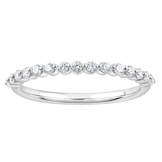 ReMARKable Designs Ladies Wedding Band in 14 Karat White Gold with 0.24ctw of Round Lab-Grown Diamond