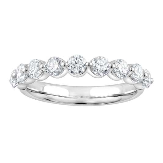 ReMARKable Designs Ladies Wedding Band in 14 Karat White Gold with 0.99ctw of Round Lab-Grown Diamond