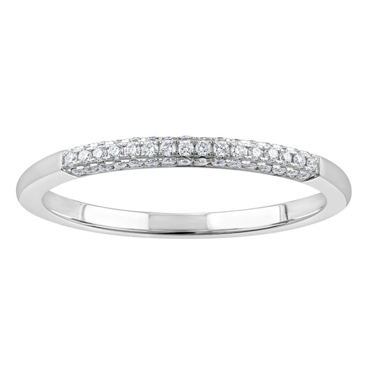 ReMARKable Designs Ladies Wedding Band in 14 Karat White with 0.16ctw of Round Lab-Grown Diamond