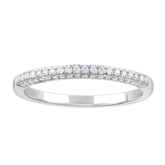 ReMARKable Designs Ladies Wedding Band in 14 Karat White Gold with 0.25ctw of Round Lab-Grown Diamond