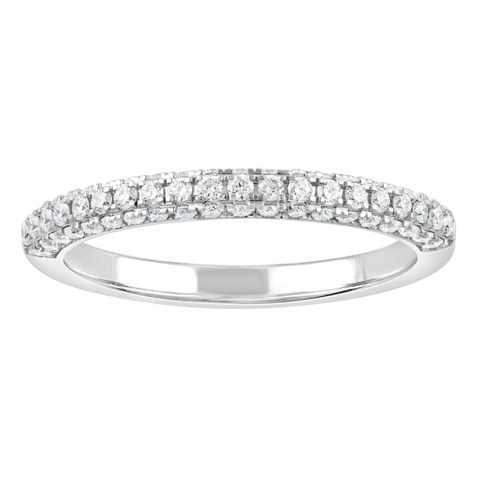 ReMARKable Designs Ladies Wedding Band in 14 Karat White Gold with 0.50ctw of Round Lab-Grown Diamond