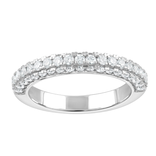 ReMARKable Designs Ladies Wedding Band in 14 Karat White Gold with 1.00ctw of Round Lab-Grown Diamond