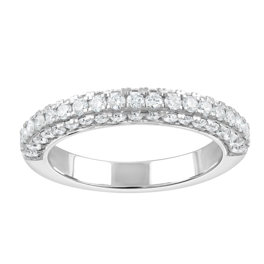 ReMARKable Designs Ladies Wedding Band in 14 Karat White Gold with 1.00ctw of Round Lab-Grown Diamond