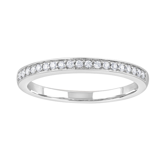 ReMARKable Designs Ladies Wedding Band with 0.15ctw of Round Lab-Grown Diamond