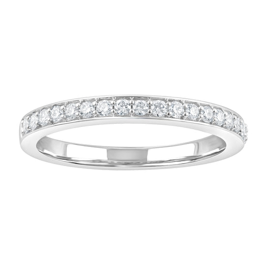 ReMARKable Designs Ladies Wedding Band in 14 Karat White Gold with 0.25ctw of Round Lab-Grown Diamond