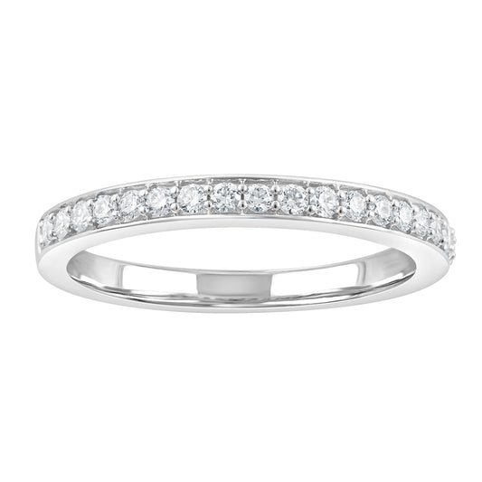 ReMARKable Designs Ladies Wedding Band in 14 Karat White Gold with 0.25ctw of Round Lab-Grown Diamond