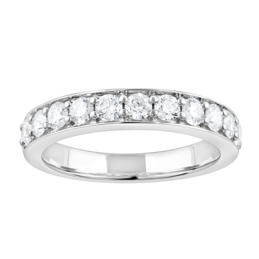 ReMARKable Designs Ladies Wedding Band in 14 Karat White with 0.99ctw of Round Lab-Grown Diamond