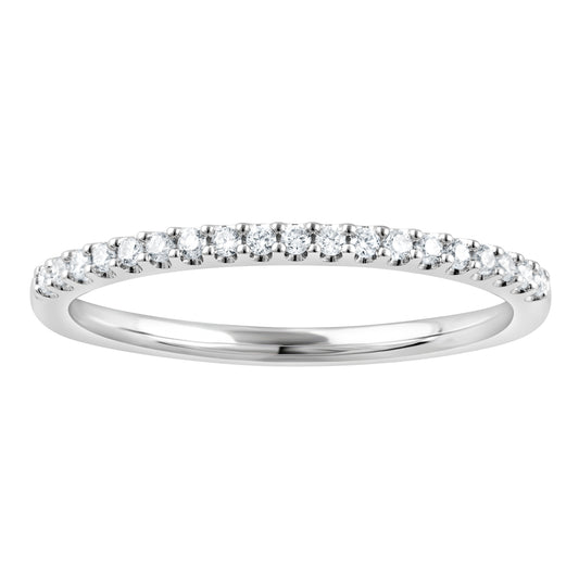 ReMARKable Designs Ladies Wedding Band in 14 Karat White Gold with 0.15ctw of Round Lab-Grown Diamond