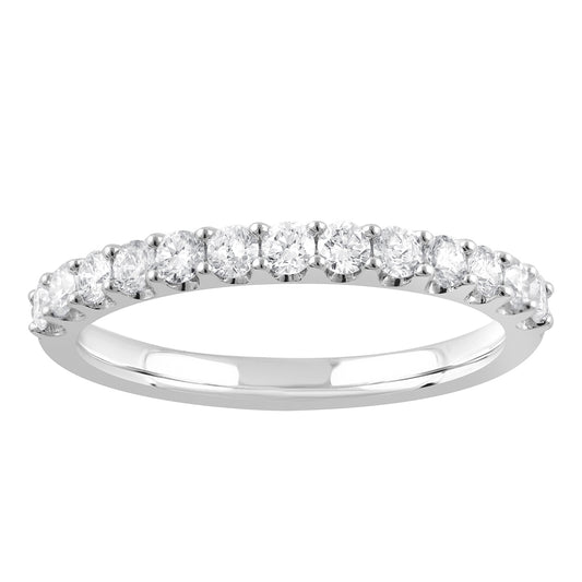 ReMARKable Designs Ladies Wedding Band in 14 Karat White Gold with 0.50ctw of Round Lab-Grown Diamond