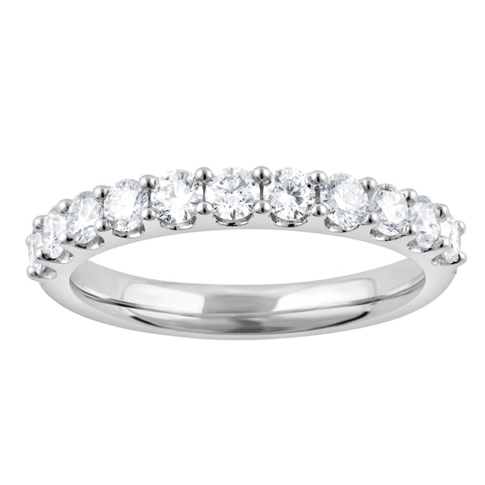 ReMARKable Designs Ladies Wedding Band in 14 Karat White Gold with 0.75ctw of Round Lab-Grown Diamond
